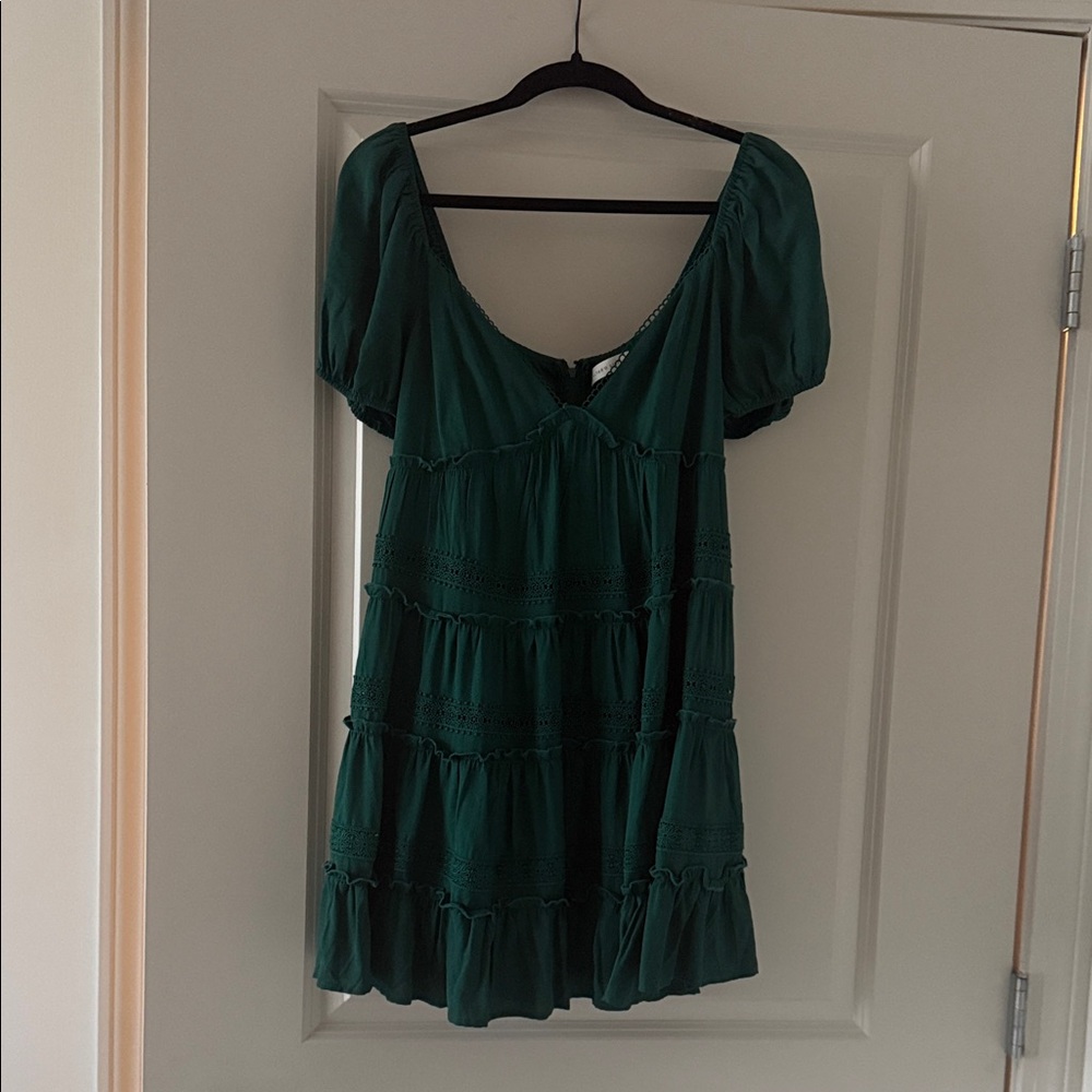 Altar'd State Forest Green Mini Dress